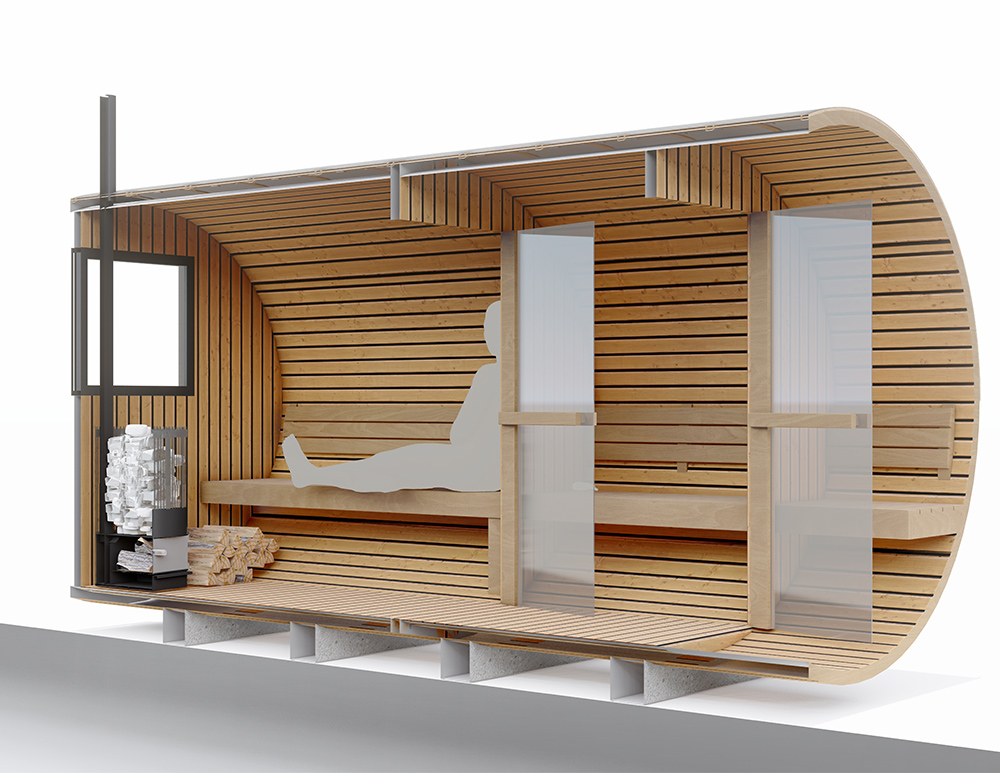 Luxury outdoor sauna in Spalding with modern features